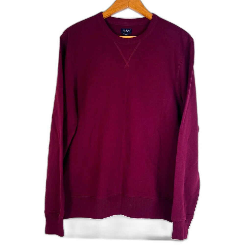 J Crew NWT Red Crewneck Sweater 100% Cotton Basic Casual Everyday Size Medium